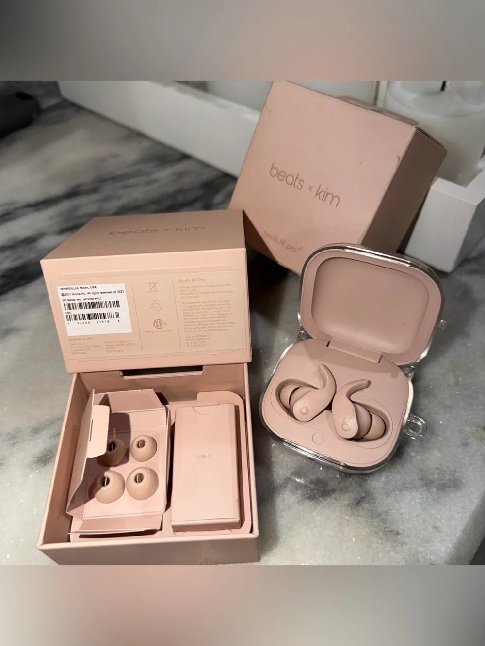 USED Beats Fit Pro x Kim Kardashian True Wireless NC Earbuds Moon MNW63LL/A